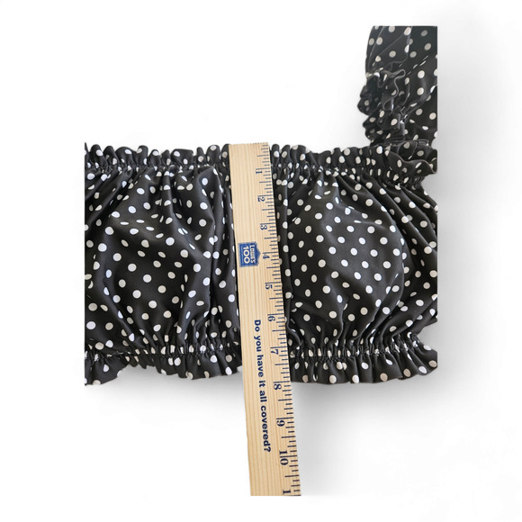 NWOT Black and White Polka Dot Womens 2 Piece Bathing suit Size Small - Picture 6 of 8